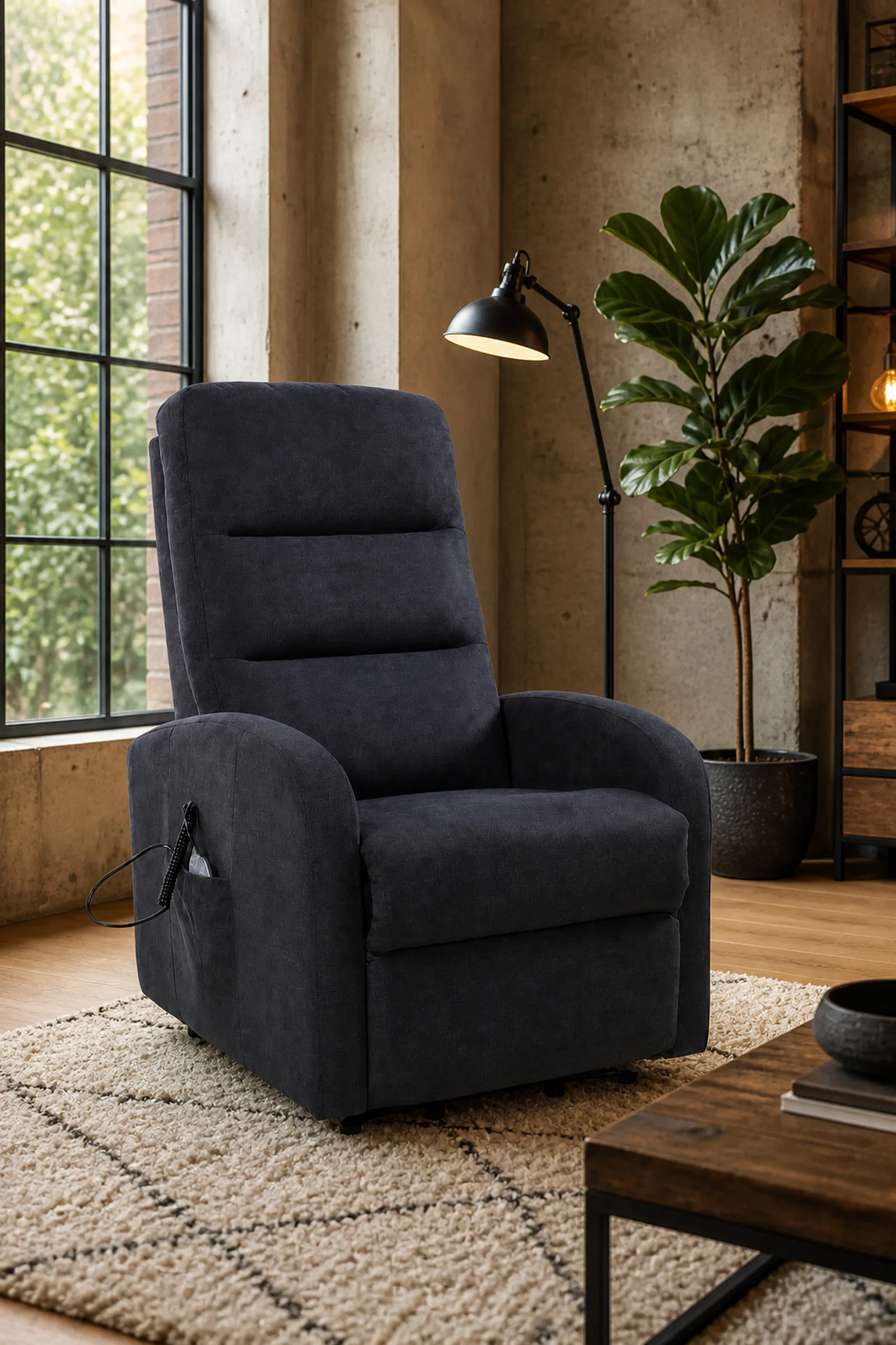 MELO+ — Fauteuil releveur Anthracite en ambiance