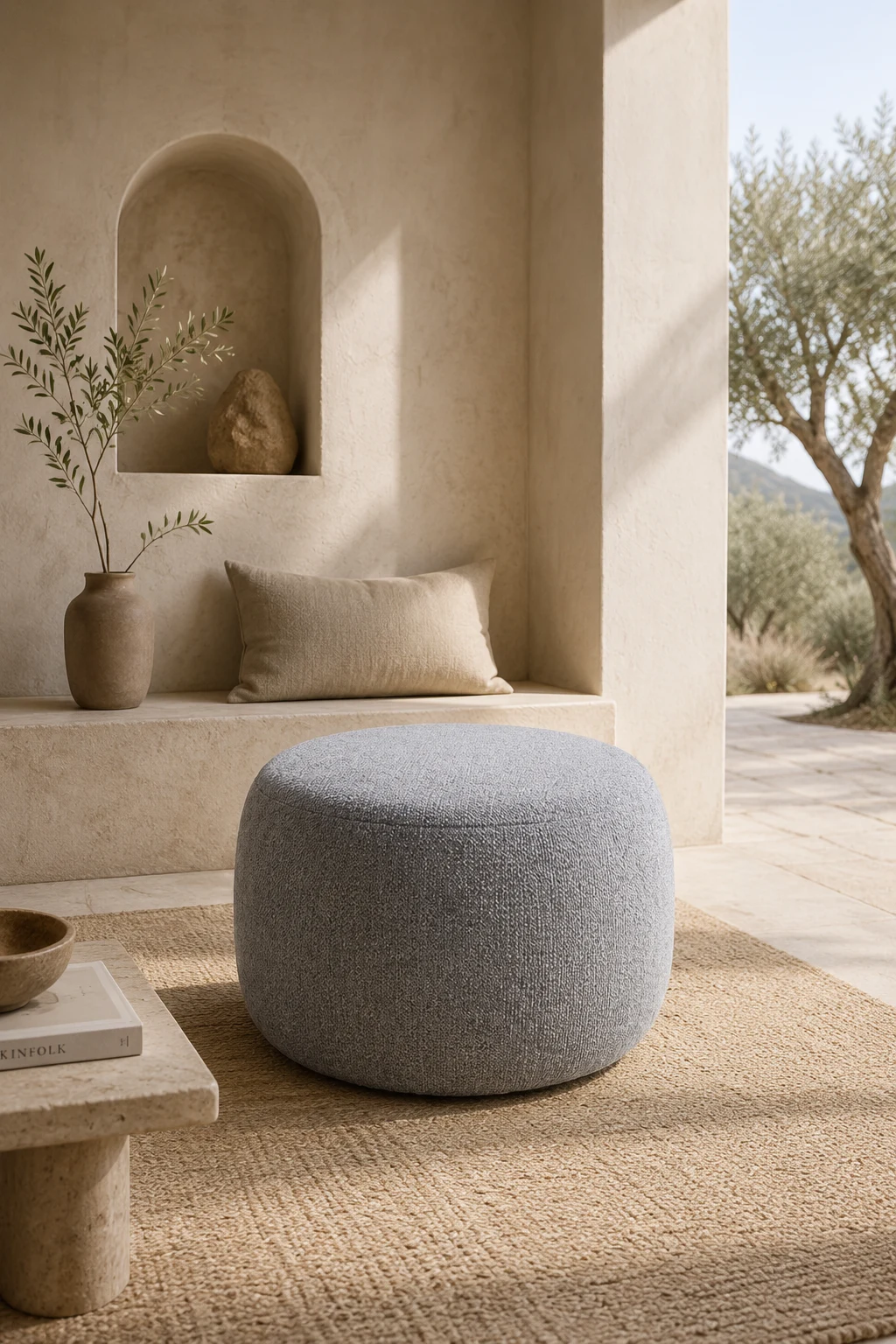 Pouf rond Monza en ambiance