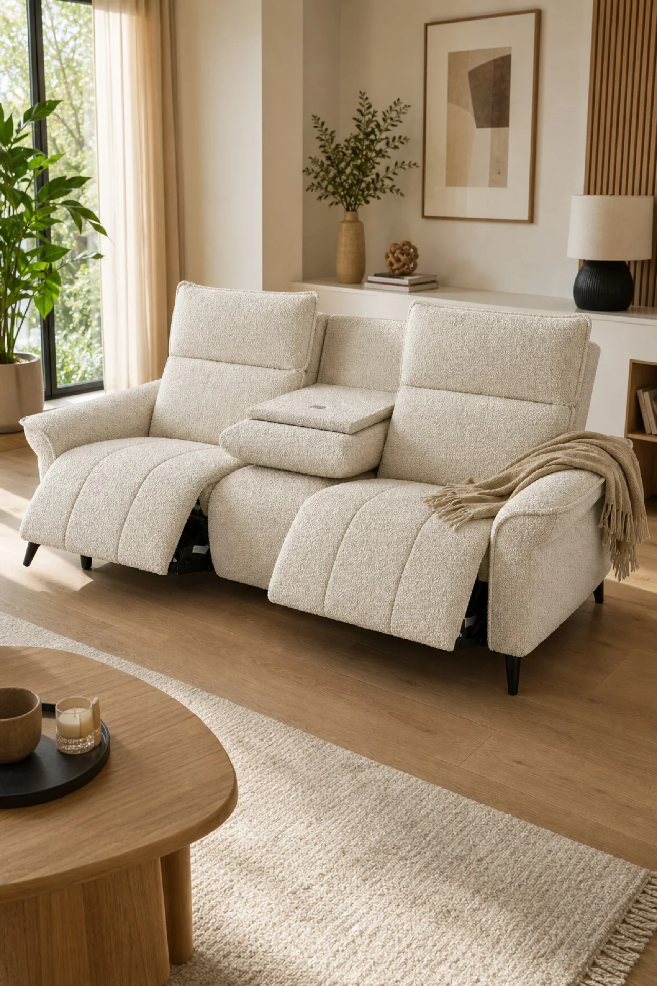 Canapé OLYMPIA beige bouclette