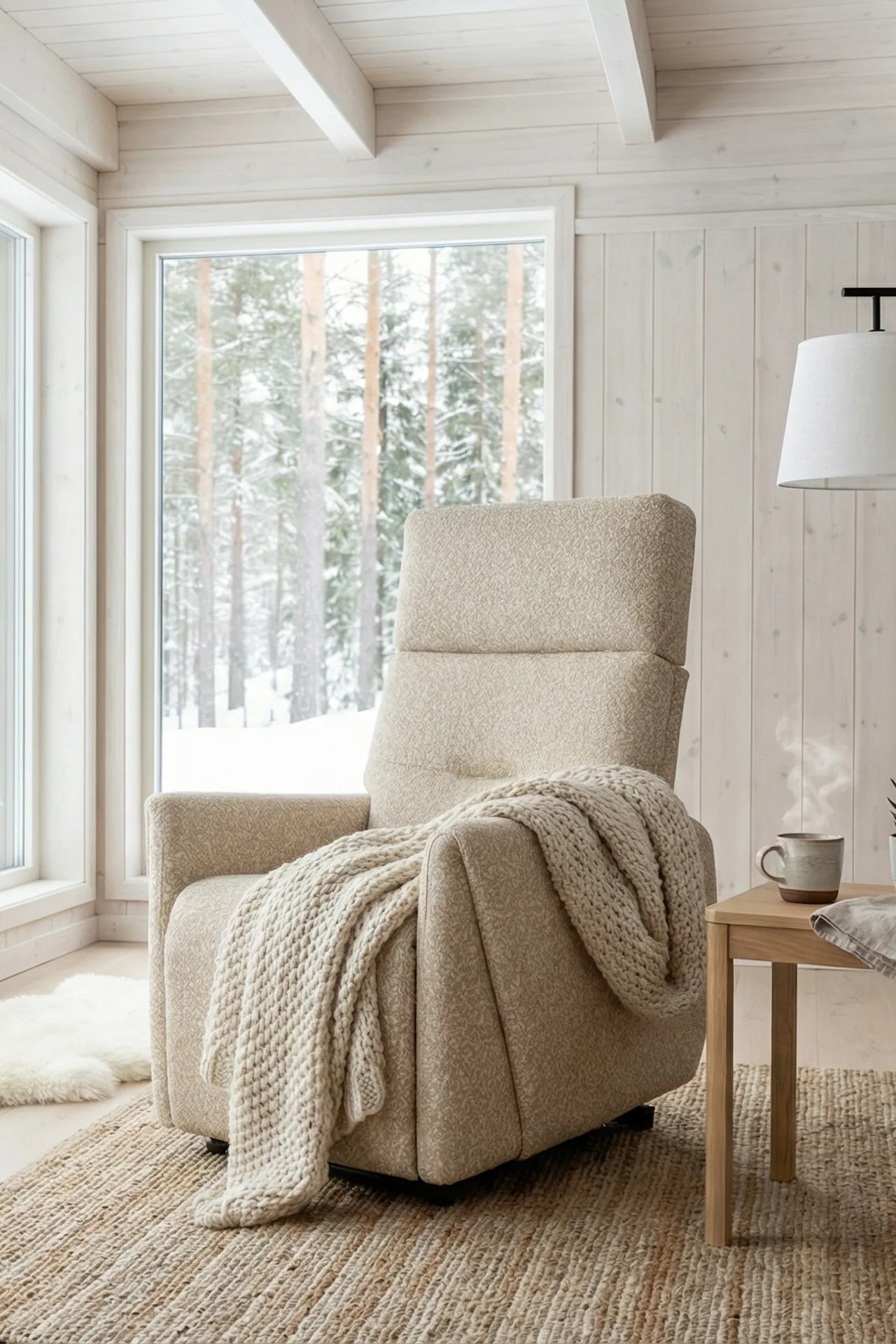 Fauteuil releveur électrique 4 moteurs PORTOFINO, coloris beige