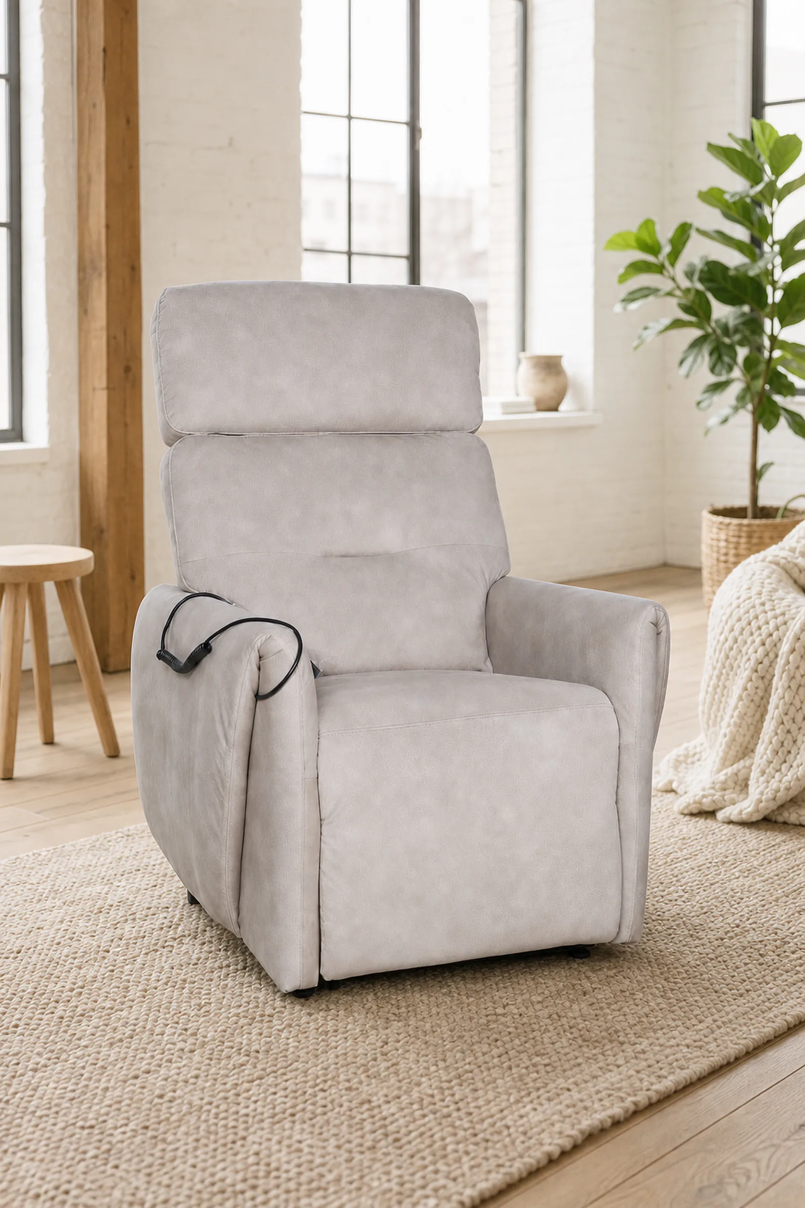 PORTOFINO — Fauteuil releveur zéro gravité Beige en ambiance