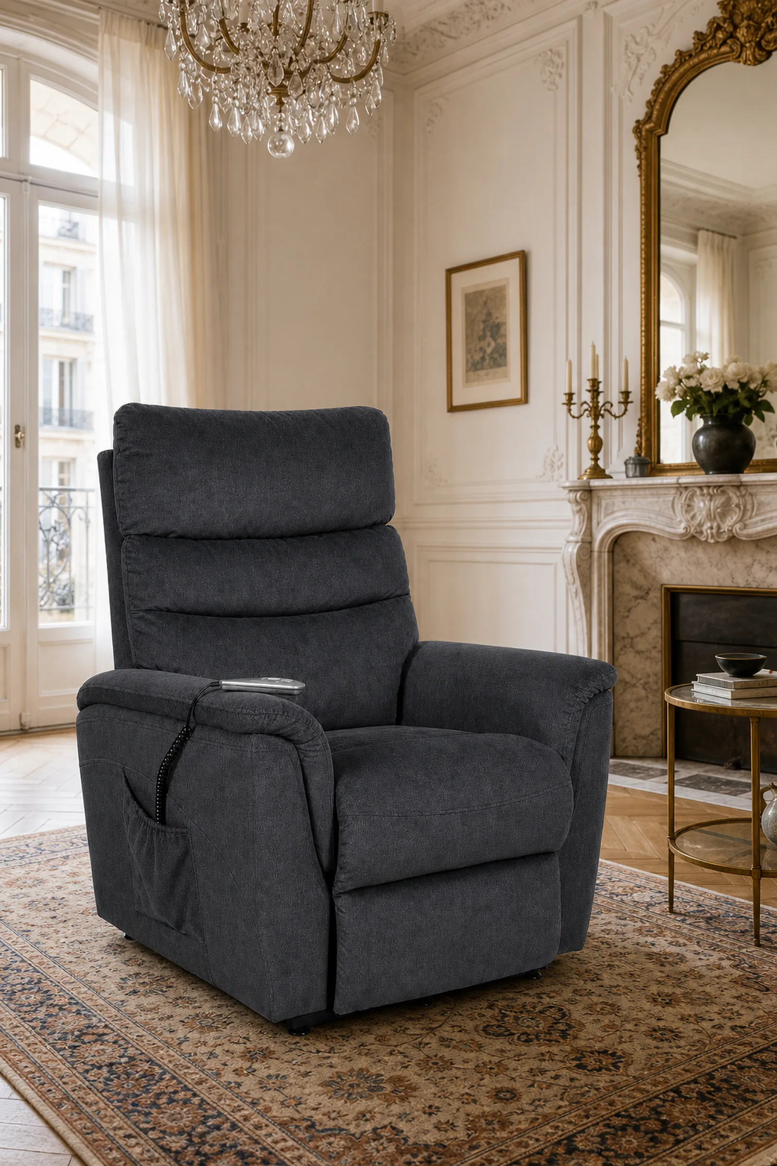 SALZBOURG — Fauteuil releveur Anthracite en ambiance