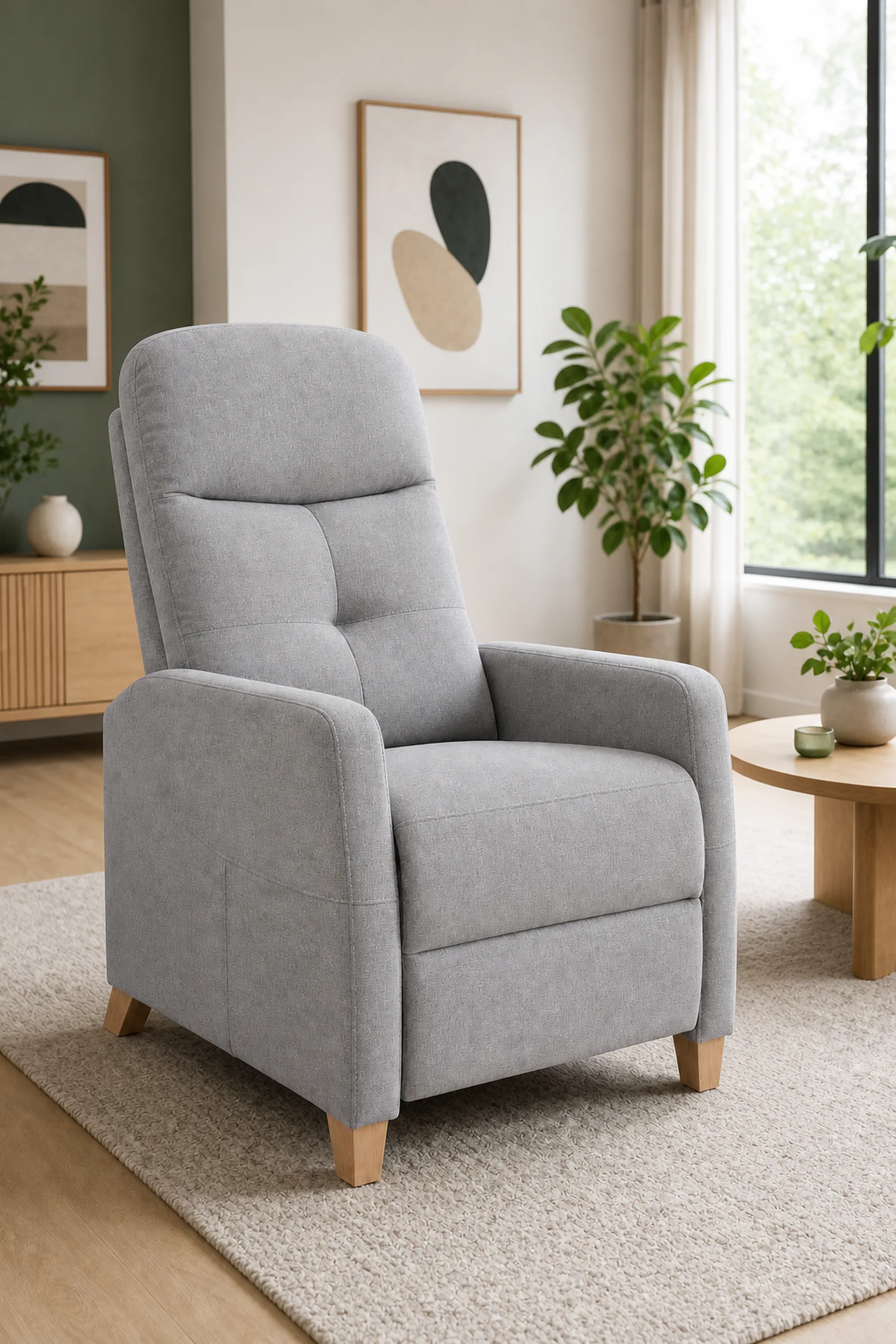 SPA — Fauteuil relax manuel Gris clair en ambiance