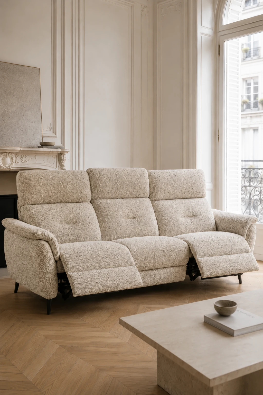 THÉRA 2,5 places relax Beige en ambiance